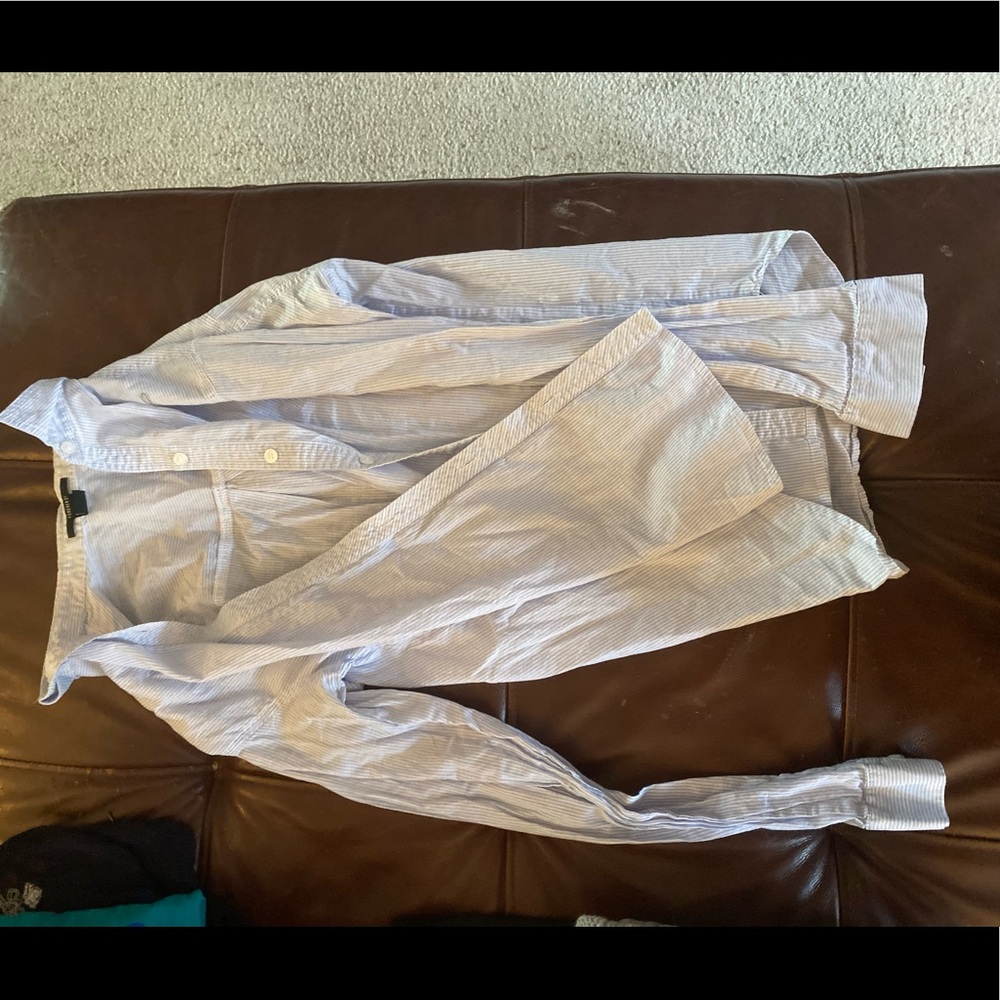 Button Down seersucker top!